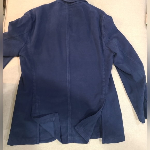BOGLIOLI Navy Blue SOFT COTTON Unstructured Casual Jacket 3 Button (54IT) US 42 - Picture 10 of 12